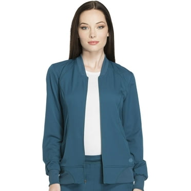 Details about / Galaxy Blue Dickies Scrubs EDS Essentials Snap Front Warm Up Jacket DK305 GAB